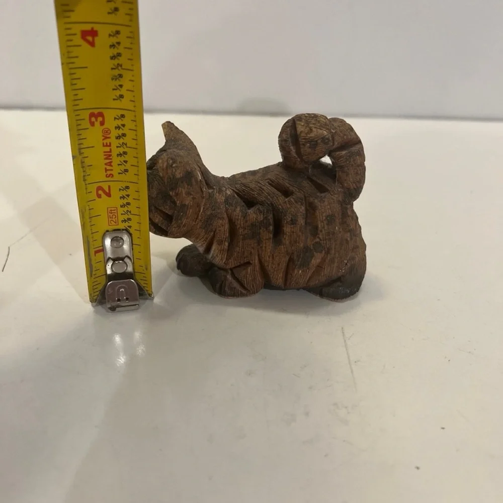 Charming Brown Cat Figurine